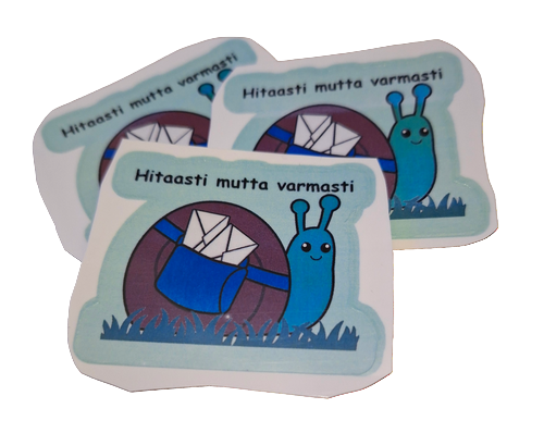 Hitaasti mutta varmasti – WP Vinyl tarra - II-laatu