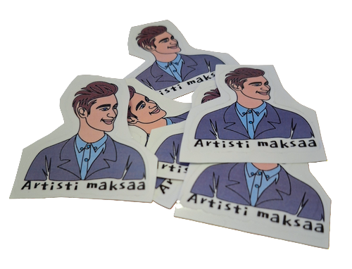 Artisti maksaa tarra - WP Vinyl tarra - II-laatu