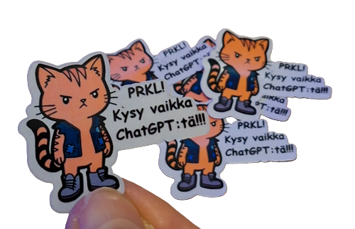 PRKL! Kysy vaikka ChatGPT:tä!!! – WP Vinyl tarra