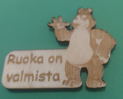 Karhu / ruoka on valmista ovimagneetti
