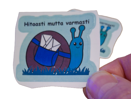 Hitaasti mutta varmasti – WP Vinyl tarra - II-laatu